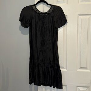 Mini black satin dress never used no tags